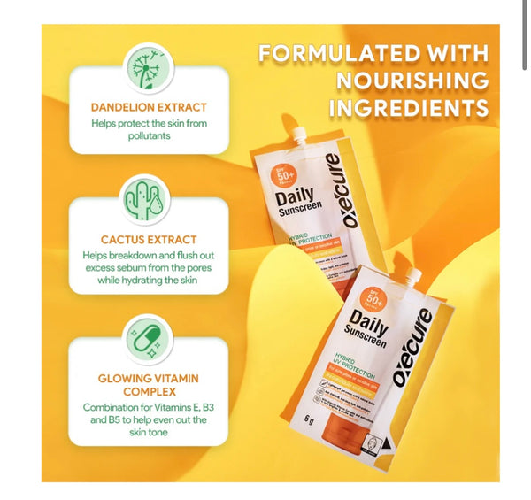 Oxecure Daily Sunscreen 6g (x6 sachet)
