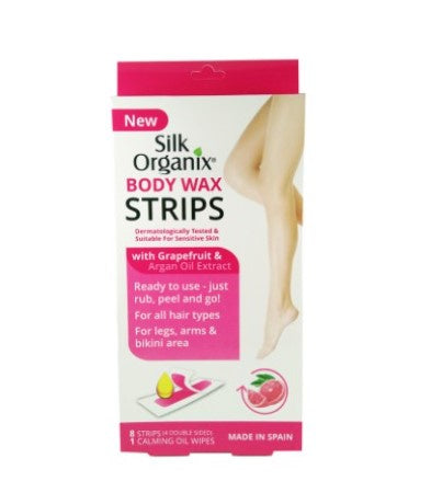 Silk Organix Body Wax Strips Grapefruit 8pcs