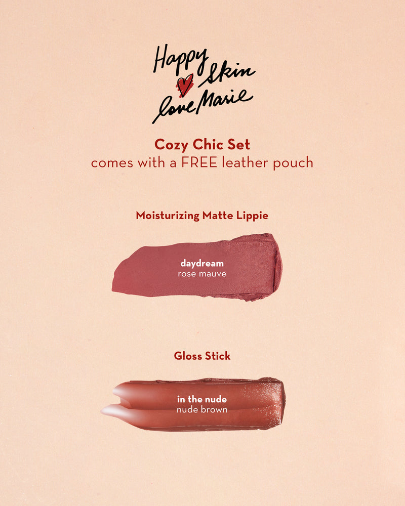 Happy Skin X Love Marie Cozy Chic Kit (Matte Lippie + Gloss Stick)