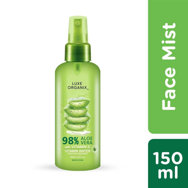 Luxe Organix Aloe Vera Vitamin Water for face & body 98% 150ml