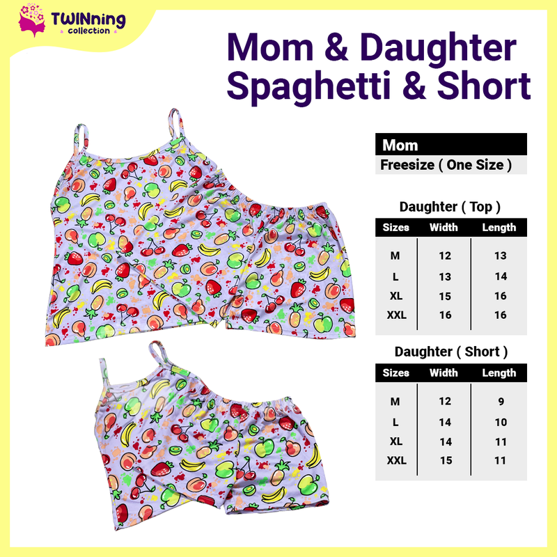 Twinning Collection Spaghetti & Shorts- Fruity Purple