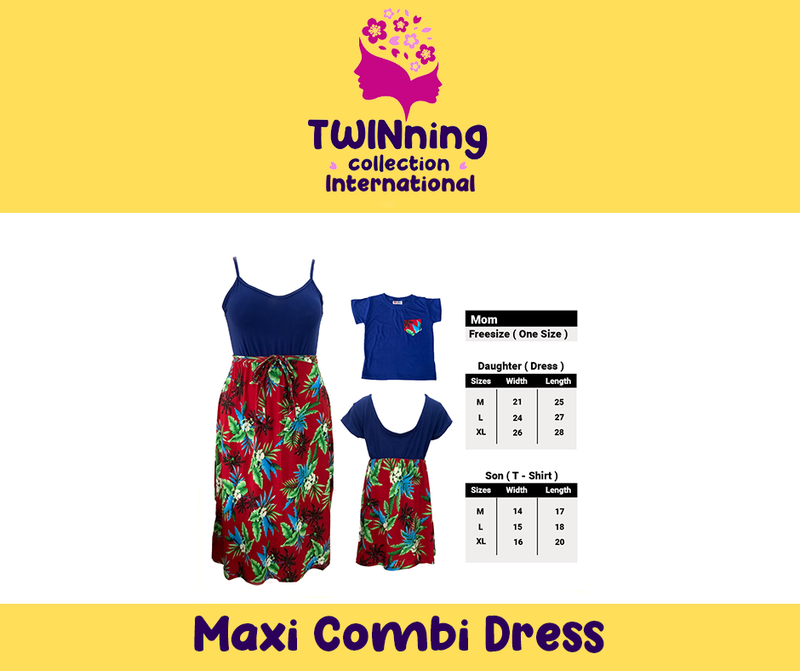 Twinning Collection Maxi Dress Combo - Floral Navy