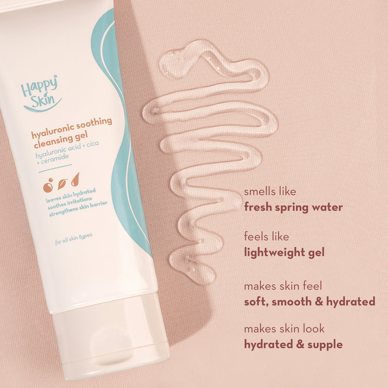 Happy Skin Hyaluronic Deep Clean Set (Cleansing Gel + Water Cream + Mini Cleansing Device)