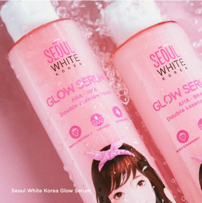 Seoul White Korea Glow Serum AHA BHA Double Essence Toner 150ML