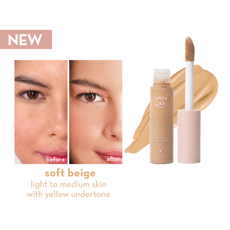 HAPPY SKIN COVER AND CONCEAL SOFT BEIGE SET (CUSHION + CONCEALER + POUCH)