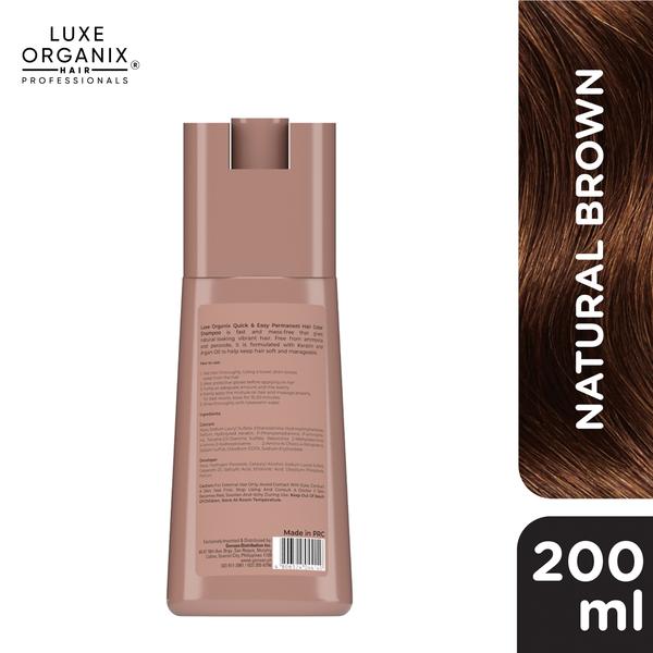 LUXE ORGANIX HAIR COLOR SHAMPOO NATURAL BROWN 200ML