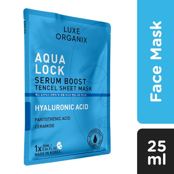 Luxe Organix Aqua Lock Serum Boost Sheet Mask 25ml