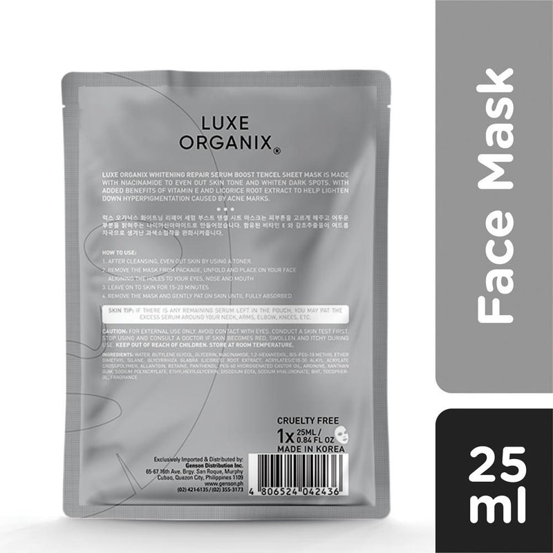 Luxe Organix Whitening Repair Serum Boost Sheet Mask 25ml