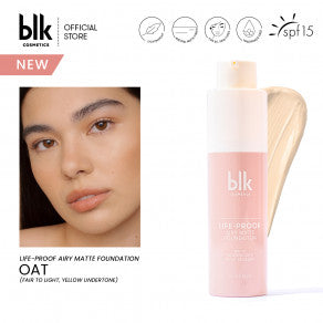 blk cosmetics life-proof airy matte foundation  SPF 15- oat