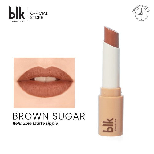 blk cosmetics Universal Refillable Matte Lippie -FULL SET (Brown Sugar)