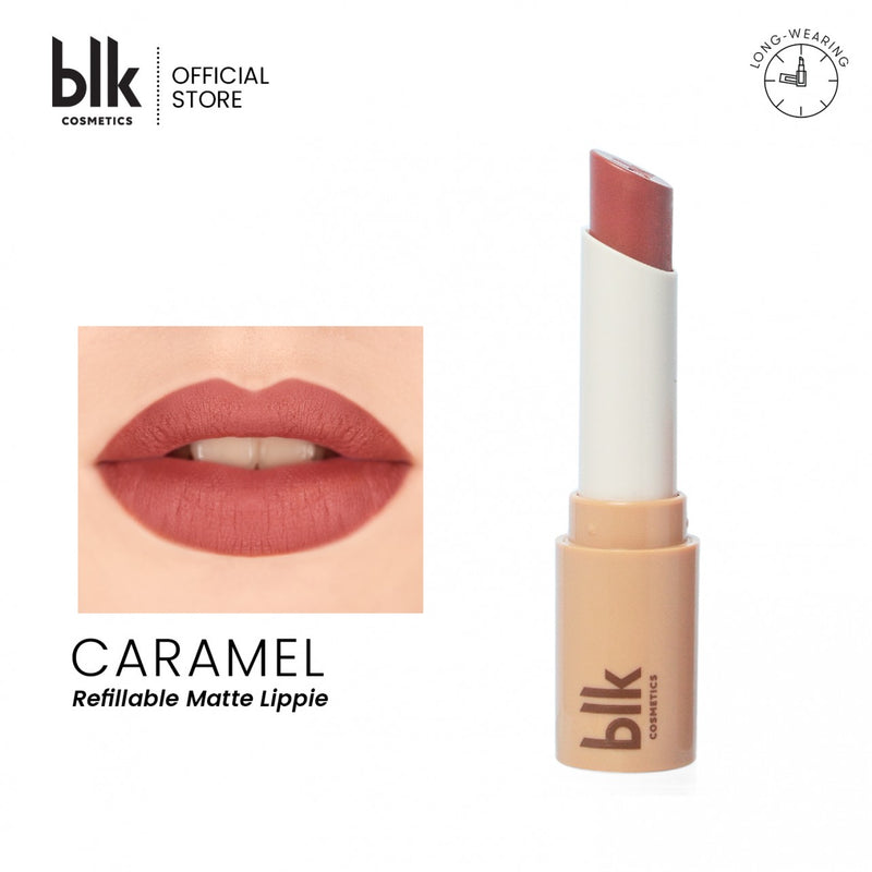 blk cosmetics Universal Refillable Matte Lippie -FULL SET (Caramel)