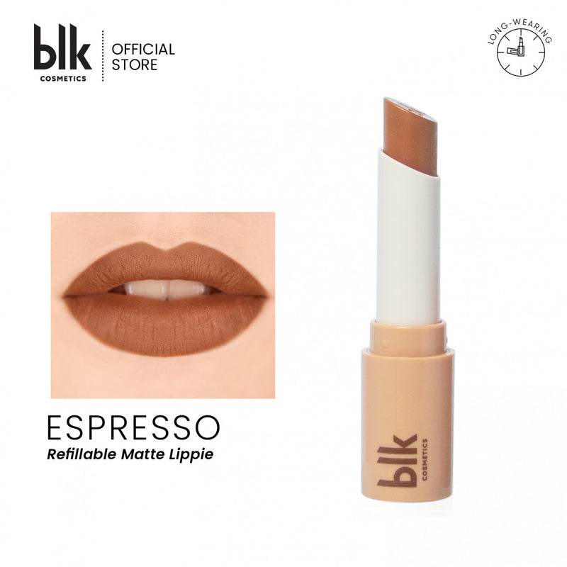 blk cosmetics Universal Refillable Matte Lippie -FULL SET (Espresso)