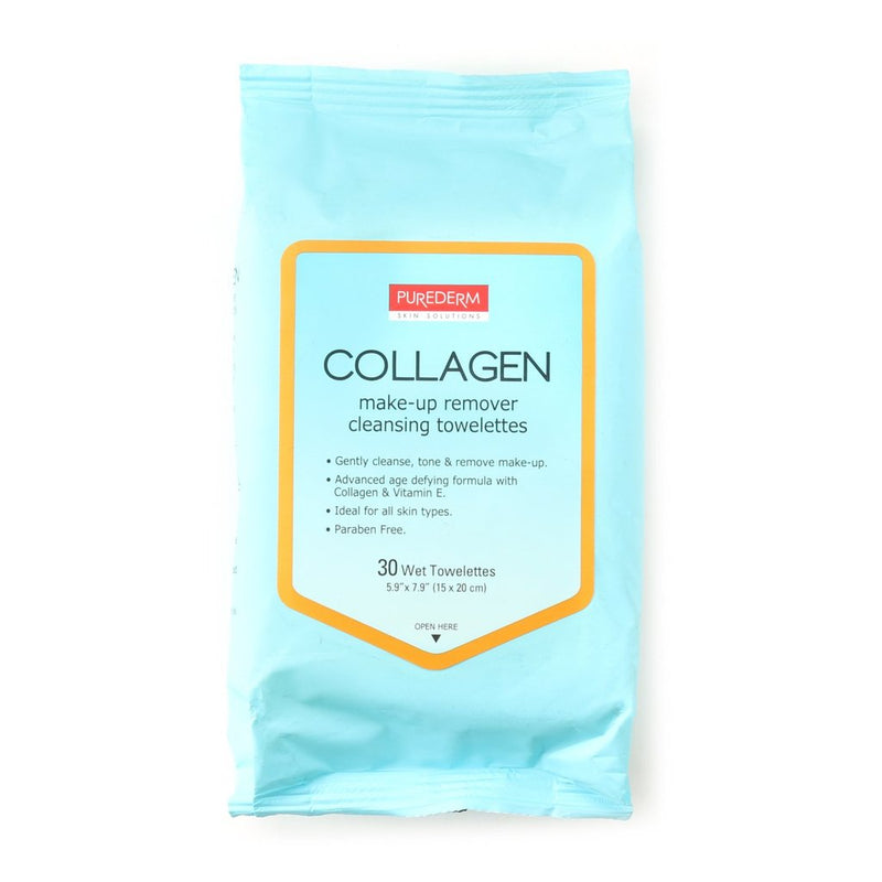 Purederm Collagen Makeup Remover Towelettes 30s