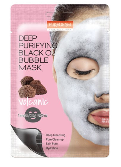 Purederm Deep Purifying Black O2 Bubble Mask (Volcanic)