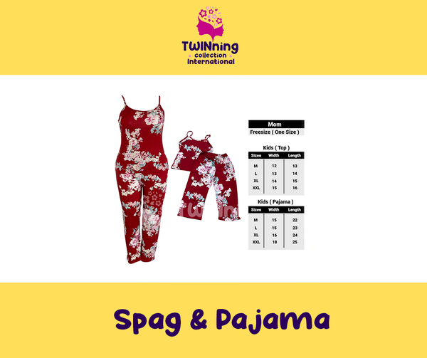 Twinning Collection Spaghetti & Pajama - Red Floral
