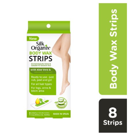 Silk Organix Body Wax Strips Aloe Vera 8pcs