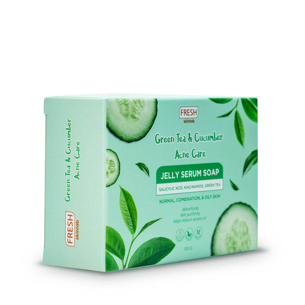 FRESH PH- GREEN TEA & CUCUMBER ACNE CARE JELLY SERUM SOAP 100g