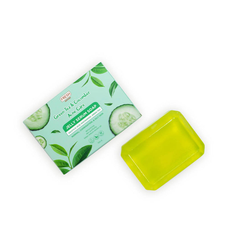 FRESH PH- GREEN TEA & CUCUMBER ACNE CARE JELLY SERUM SOAP 100g
