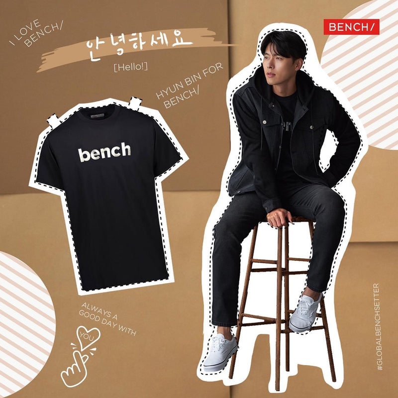 Bench  x Hyun Bin Crew Neck Graphic Tee 7