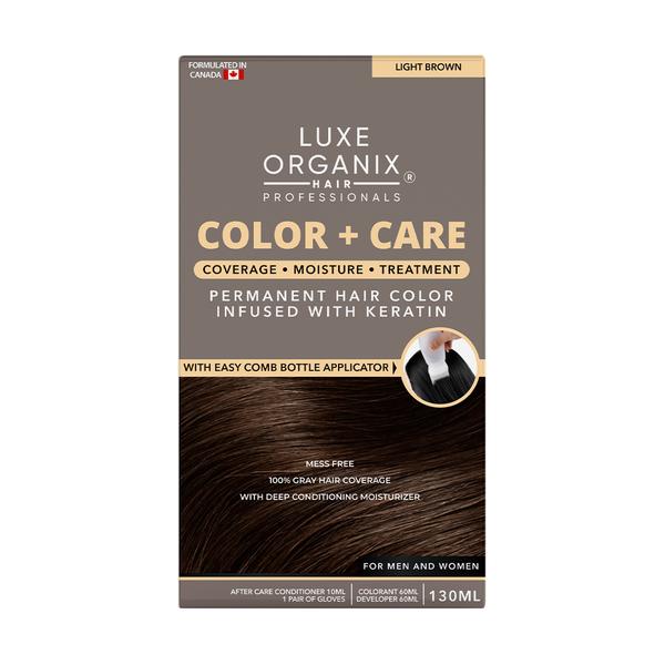Luxe Organix Keratin Hair Color + Care Light Brown 130ml