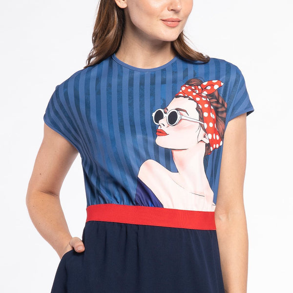 Plains and Prints - ROSIE THE RIVETER C/S DRESS